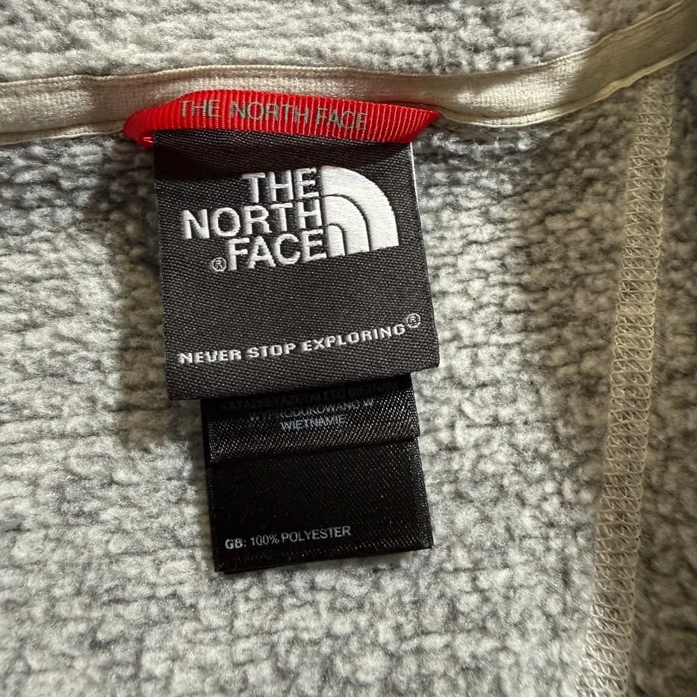 North Face Sweater Mens 2XL Heather‎ Gray 1/4 Zip Pullover Fleece Gropcore